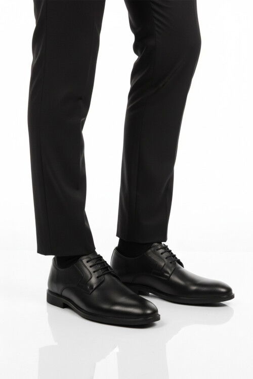 Siyah Hakiki Deri Erkek Klasik Ayakkabı 2496 M