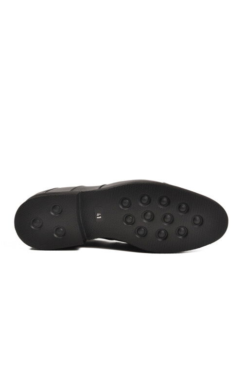 Siyah Hakiki Deri Erkek Klasik Ayakkabı 3258 M