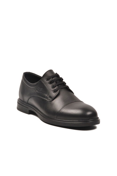 Siyah Hakiki Deri Ortopedik Erkek Klasik Ayakkabı 825501 M