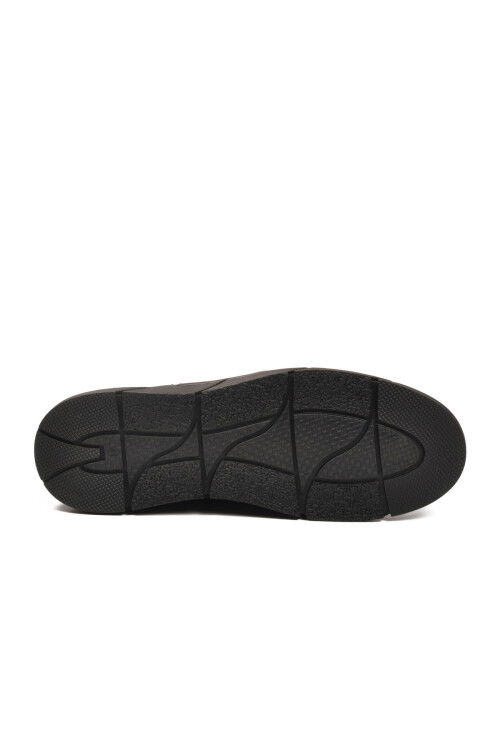 Black Genuine Leather Rubber Laced Mens Casual Shoes 137 M