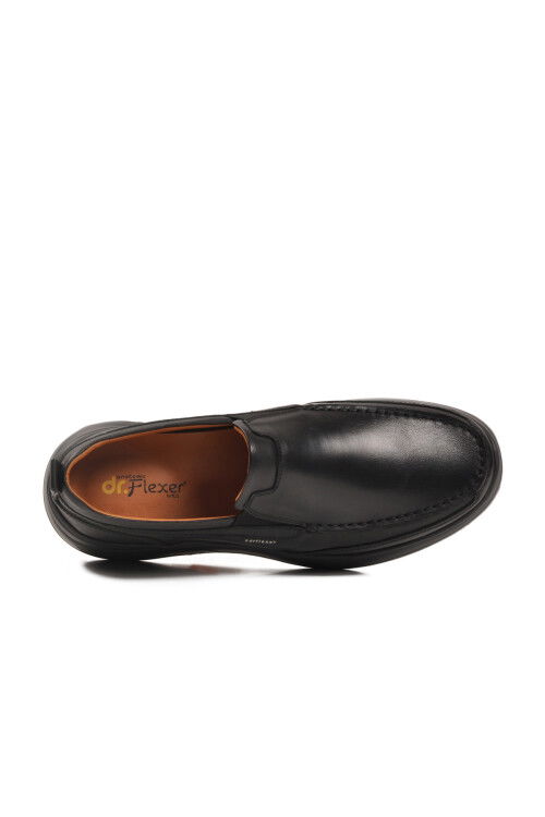 Siyah Hakiki Deri Ortopedik Erkek Casual Ayakkabı 252073 M