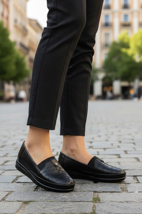 Black Gel Sole Anatomic Womens Casual Shoes 187 Z