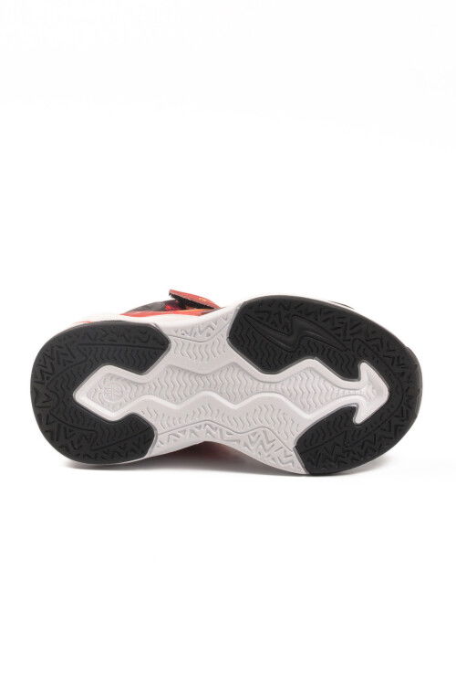 Siyah Kırmızı Cırtlı Hafif Esnek Erkek Çocuk Spor Ayakkabı 161-T5411102 P
