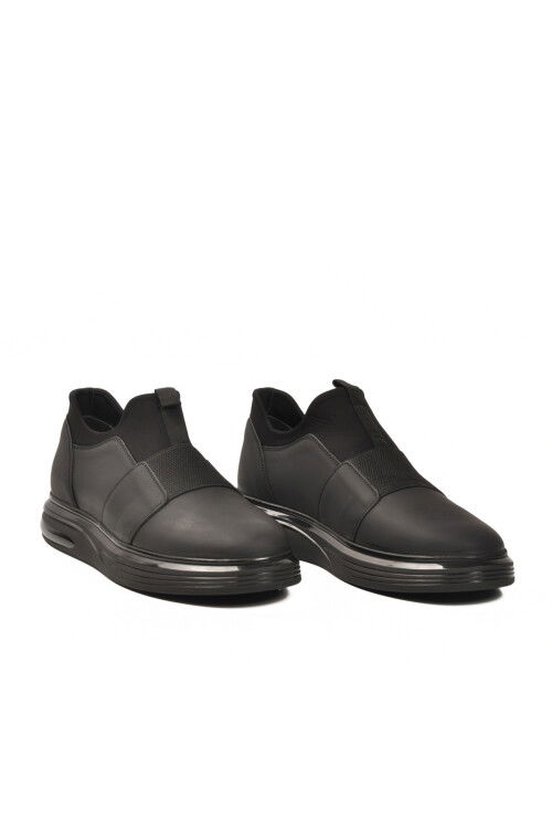 Siyah Nubuk Hakiki Deri Erkek Casual Ayakkabı 6961 M