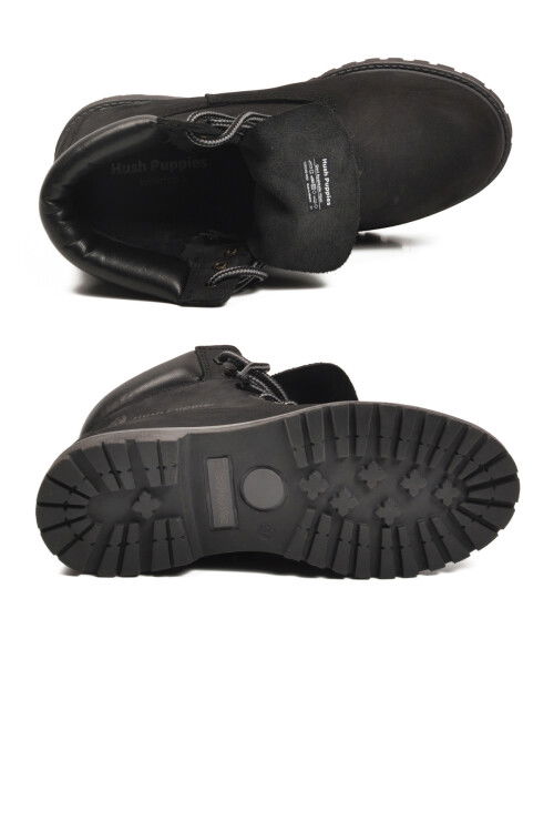 Siyah Nubuk Hakiki Deri Kaymaz Taban Unisex Bot Empresa G