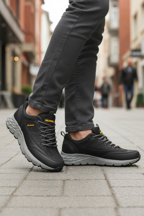 Siyah Nubuk Hakiki Deri Erkek Outdoor Ayakkabı 250069 M