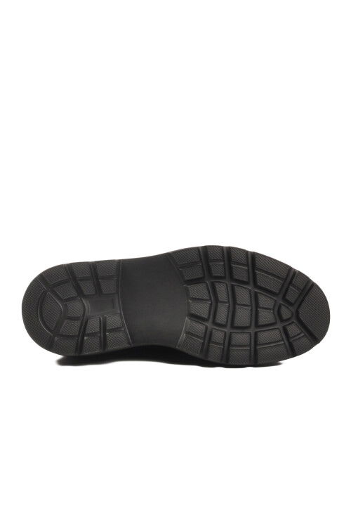 Siyah Nubuk Hakiki Deri Erkek Casual Ayakkabı 54083 M