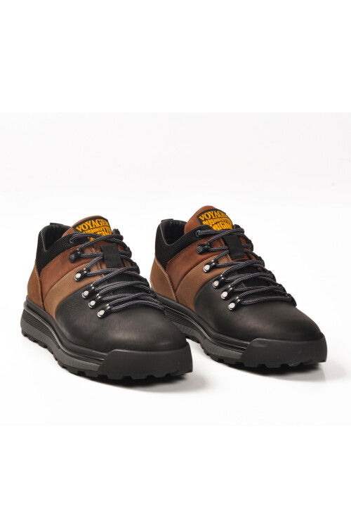 Siyah Nubuk Hakiki Deri Erkek Casual Ayakkabı 1111 M