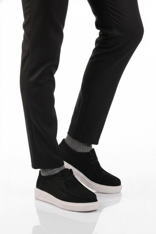 Siyah Nubuk Jel Taban Anatomik Erkek Casual Ayakkabı 1614 M