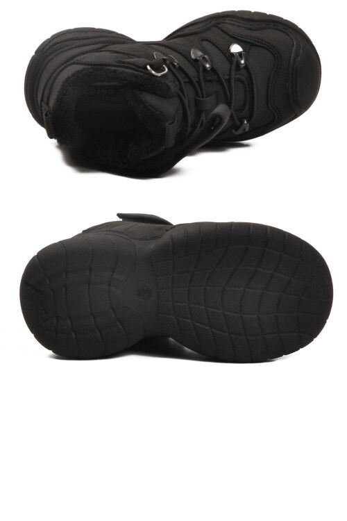 Siyah Kürklü Soğuğa Dirençli Kaymaz Erkek Çocuk Bot 2090 P