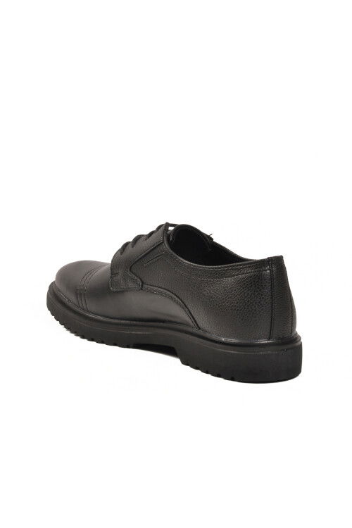 Siyah Bağcıklı Kaymaz Taban Erkek Klasik Ayakkabı 455 M
