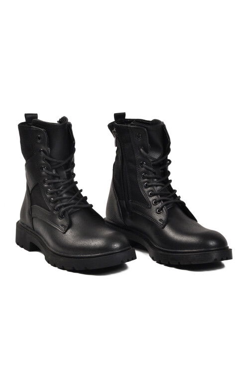 Siyah İçi Polarlı Kaymaz Taban Uzun Erkek Bot 756 M