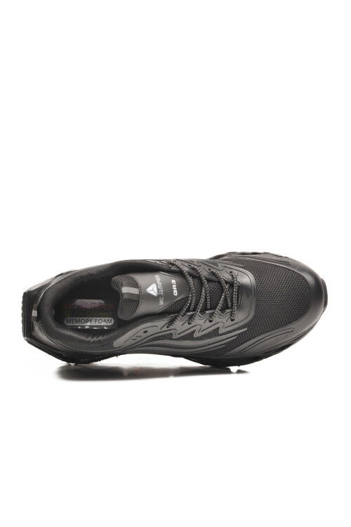Siyah Memory Foam Bağcıklı Hafif Esnek Erkek Sneaker 2326 M