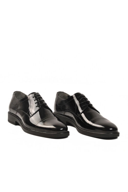 Siyah Rugan Hakiki Deri Erkek Klasik Ayakkabı 025 M