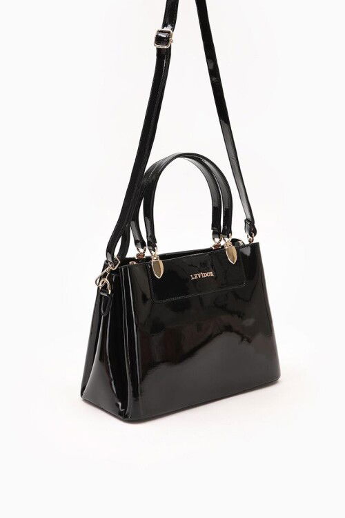 Siyah Rugan Kadın El ve Omuz Çantası 930120