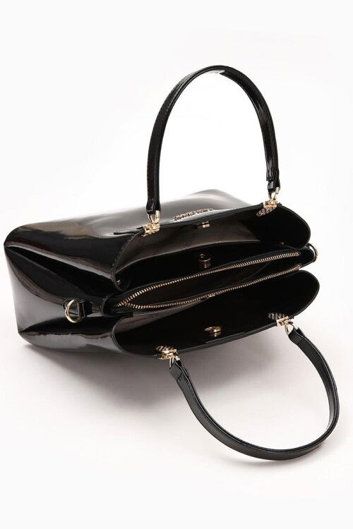 Siyah Rugan Kadın El ve Omuz Çantası 930120