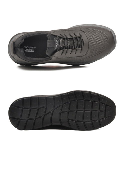 Siyah Lastik Bağcıklı Hafif Esnek Erkek Spor Ayakkabı Kaif 2323 M