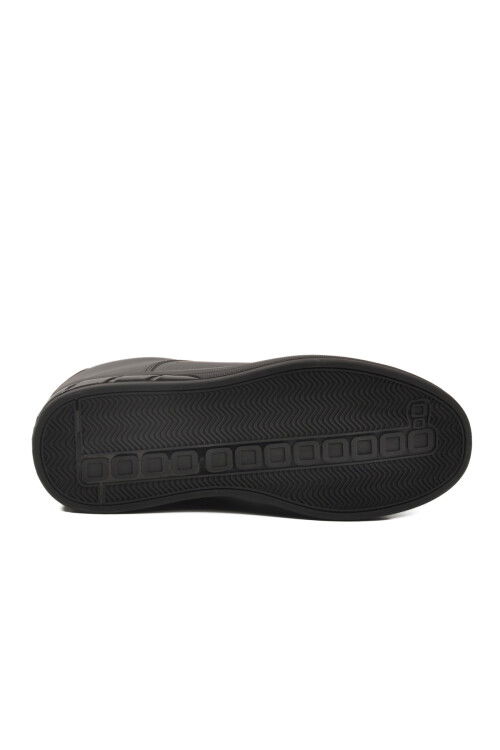 Siyah Bağcıklı Cilt Hafif Esnek Erkek Sneaker 2043 M