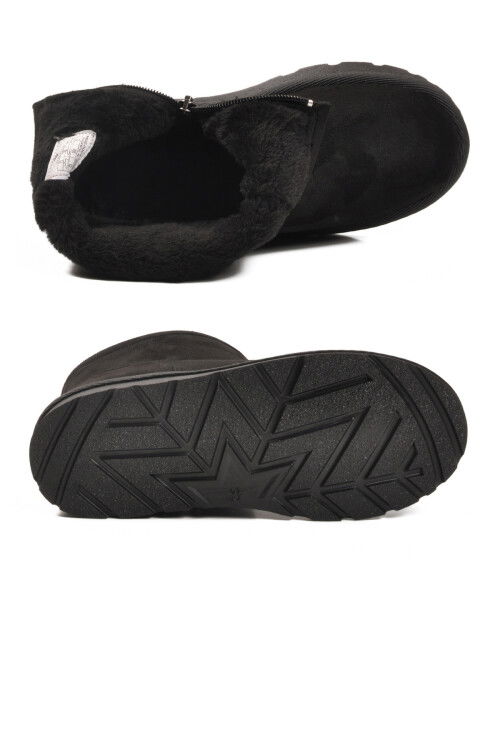 Siyah Süet İçi Kürklü Soğuğa Dirençli Kız Çocuk Bot 2096 F