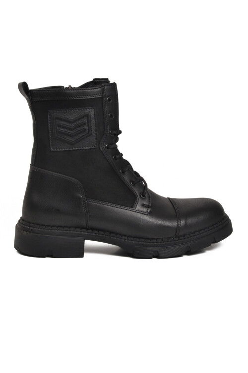 Siyah Bağcıklı Polarlı Kaymaz Taban Erkek Bot 638 M