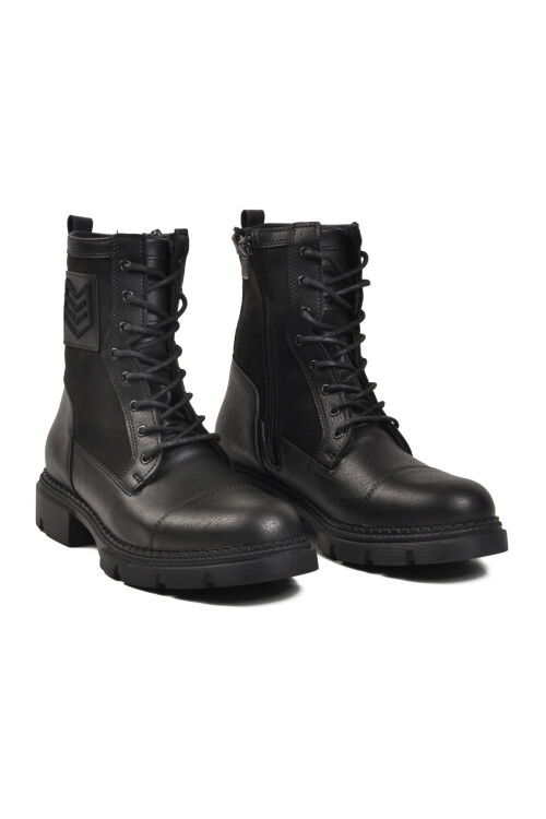 Siyah Bağcıklı Polarlı Kaymaz Taban Erkek Bot 638 M