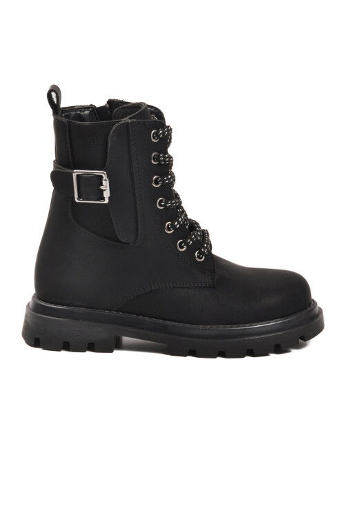 Siyah İçi Polarlı Kaymaz Kız Çocuk Bot Aleda F