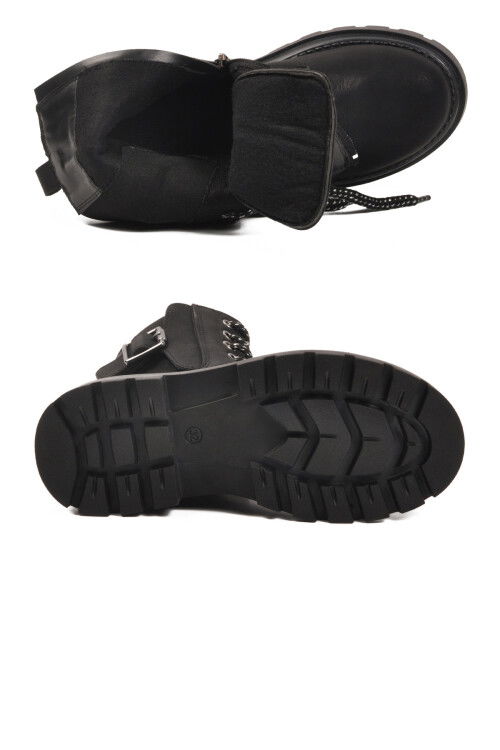 Siyah İçi Polarlı Kaymaz Kız Çocuk Bot Aleda F