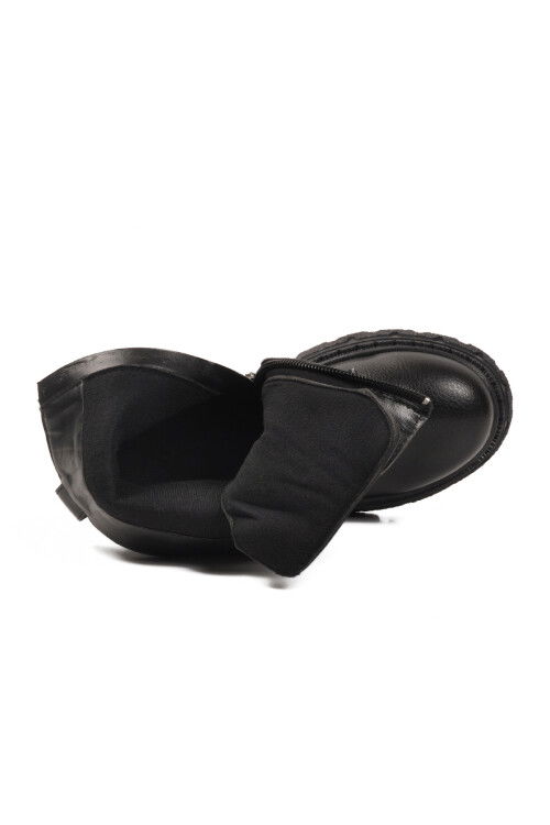 Siyah İçi Polarlı Kaymaz Kız Çocuk Bot Caneda F