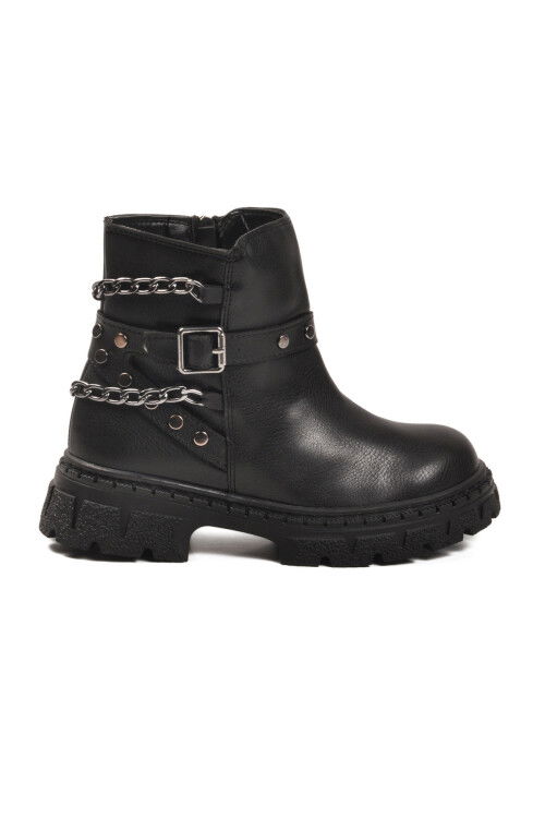 Siyah İçi Polarlı Kaymaz Kız Çocuk Bot Dante F