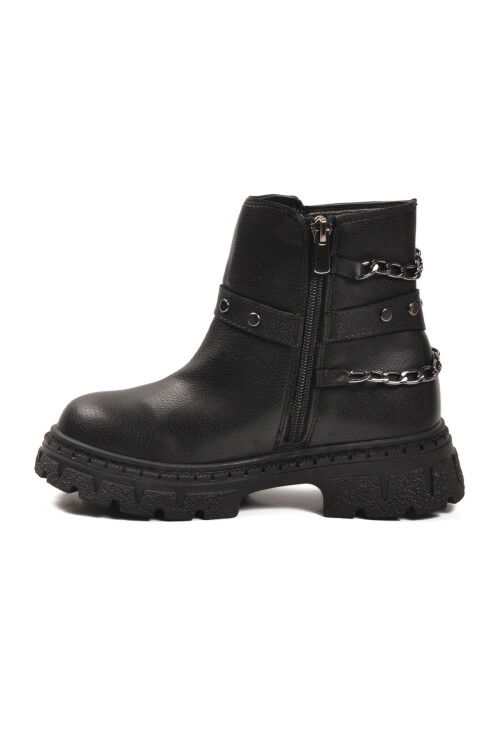 Siyah İçi Polarlı Kaymaz Kız Çocuk Bot Dante F