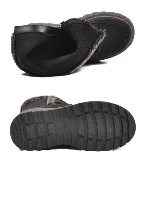 Siyah İçi Polarlı Kaymaz Kız Çocuk Bot Lina F