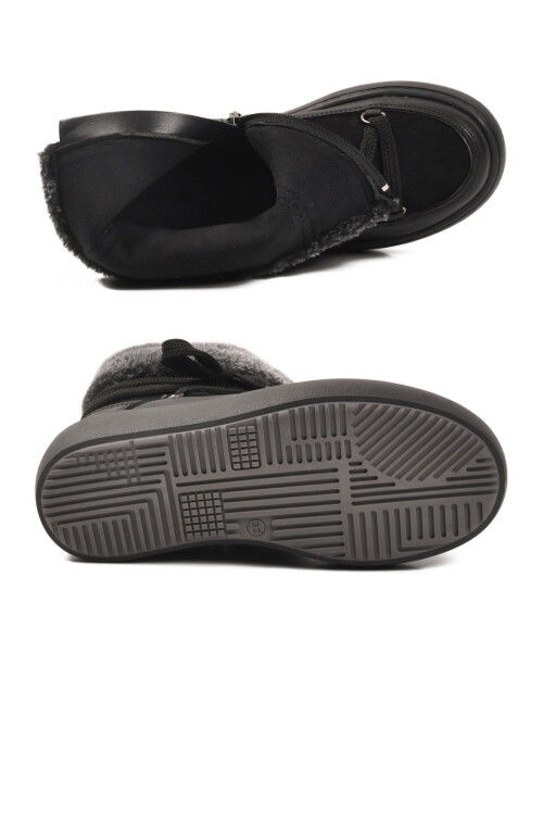 Siyah İçi Polarlı Kaymaz Kız Çocuk Bot Selis F