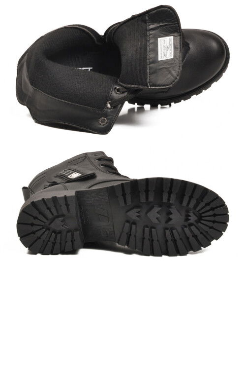 Siyah İçi Polarlı Kaymaz Taban Fermuarlı Kadın Bot 24024 Z