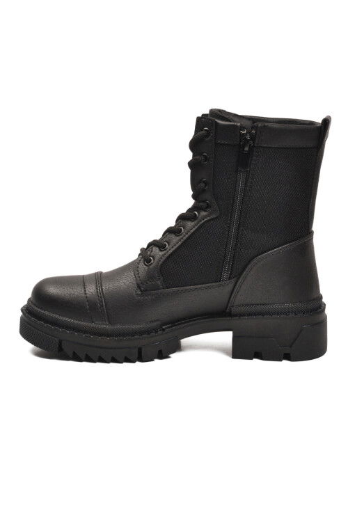 Siyah İçi Polarlı Kaymaz Taban Fermuarlı Unisex Bot 2100 G