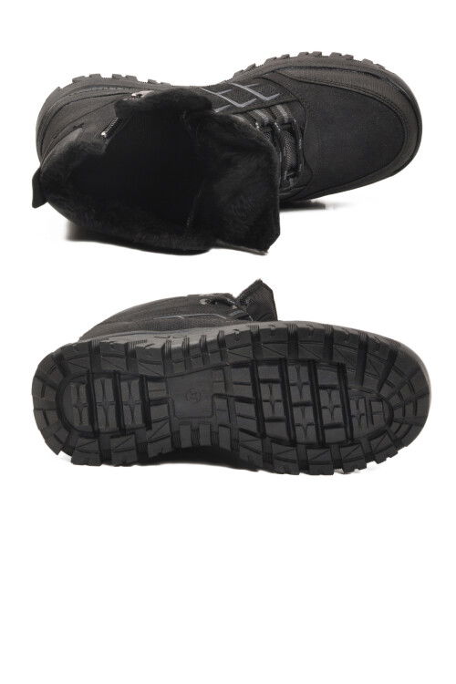 Siyah İçi Kürklü Kaymaz Taban Unisex Bot 700 G