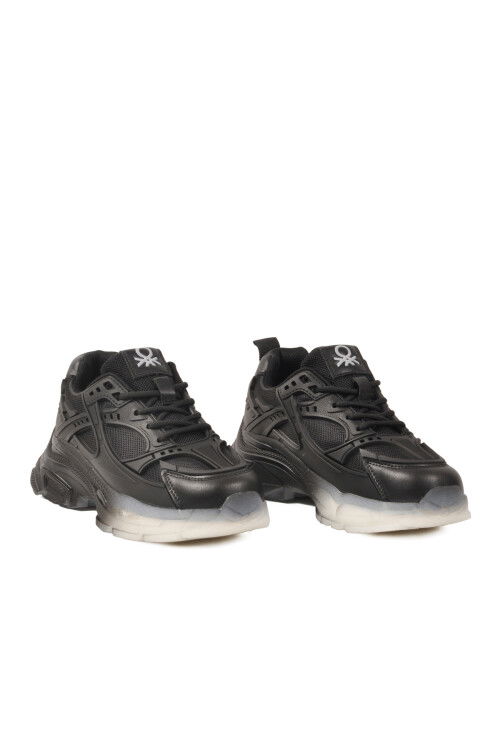 Siyah Bağcıklı Memory Foam Kadın Spor Ayakkabı BNI-11120 G