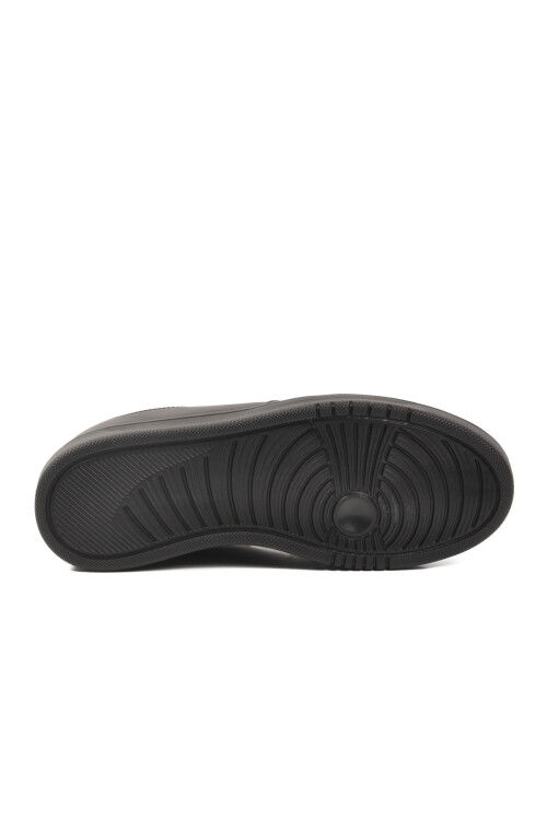 Siyah Bağcıklı Cilt Memory Foam Erkek Spor Ayakkabı BNI-12083 M