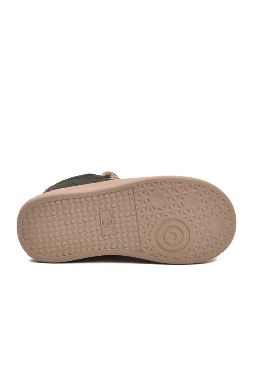 Siyah Bağcıklı Kaymaz Taban Kadın Sneaker Bot 25K426-1 Z