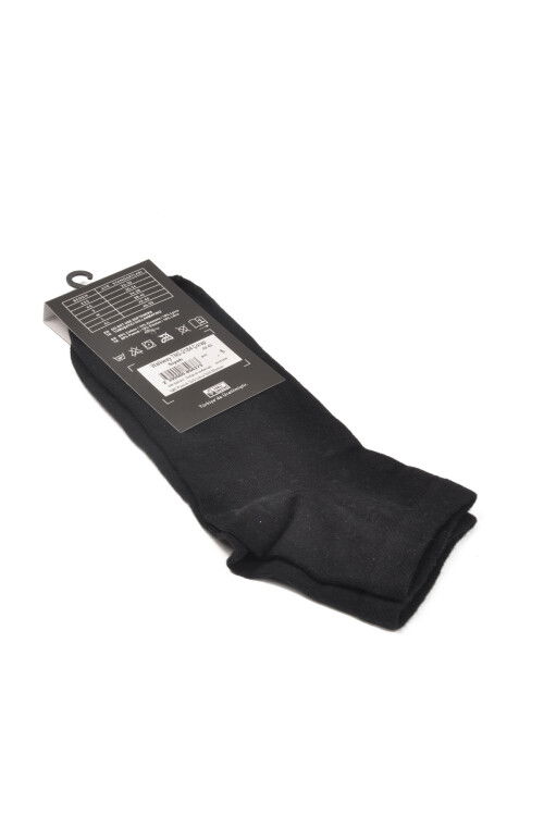 Siyah Pamuklu Dikişli Erkek Patik Çorap PTK-2184