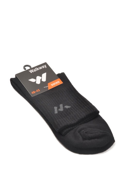 Siyah Pamuklu Dikişli Erkek Uzun Çorap TNS-2181