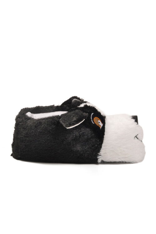 Siyah Köpek Desenli Unisex Panduf 26K001