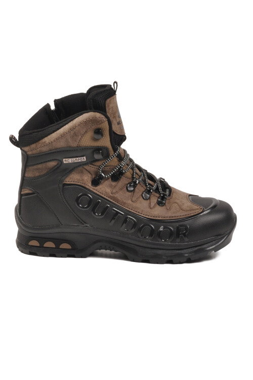 Siyah Vizon Kaymaz Taban Fermuarlı Polarlı Unisex Outdoor Bot 2115 G