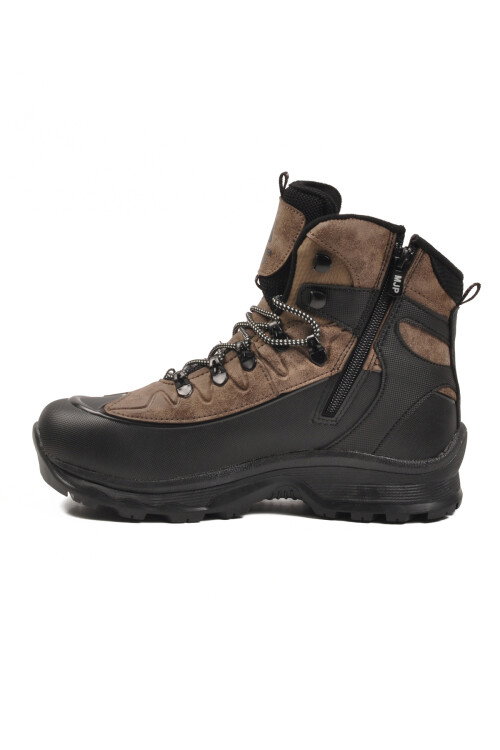 Siyah Vizon Kaymaz Taban Fermuarlı Polarlı Unisex Outdoor Bot 2115 G