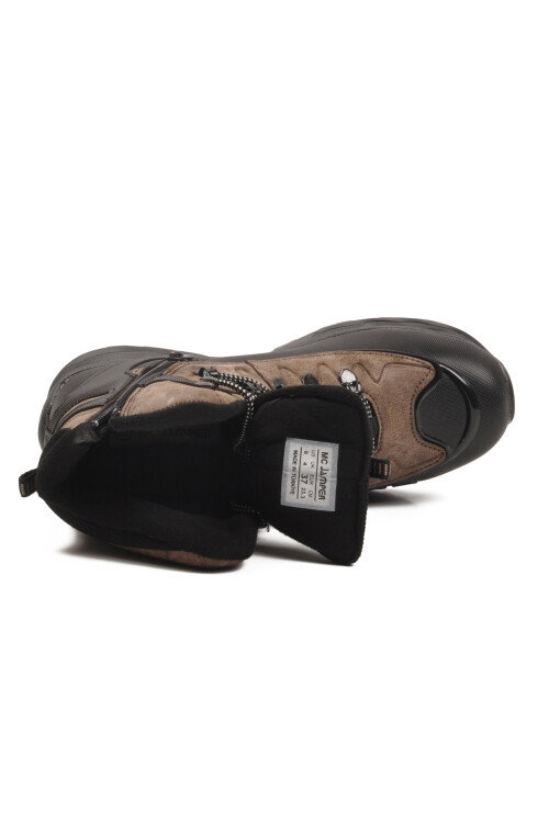 Siyah Vizon Kaymaz Taban Fermuarlı Polarlı Unisex Outdoor Bot 2115 G