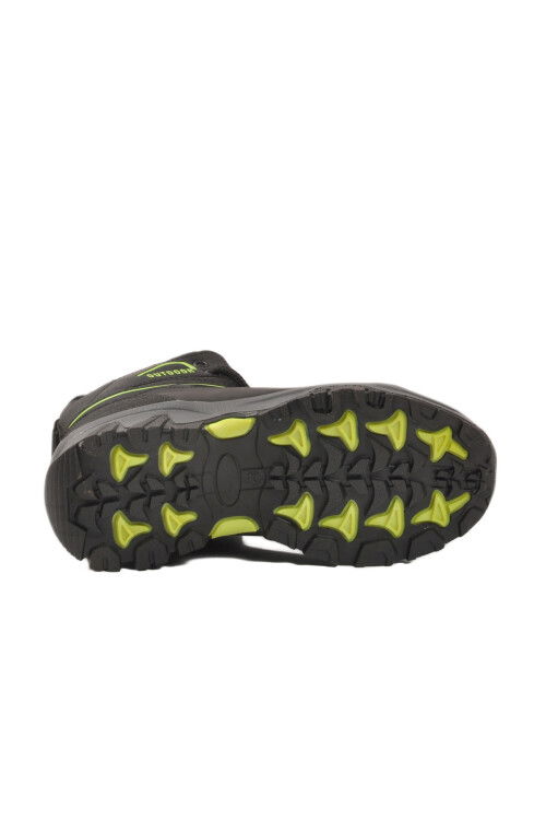 Siyah Yeşil Polarlı Kaymaz Unisex Çocuk Outdoor Bot 2301 F