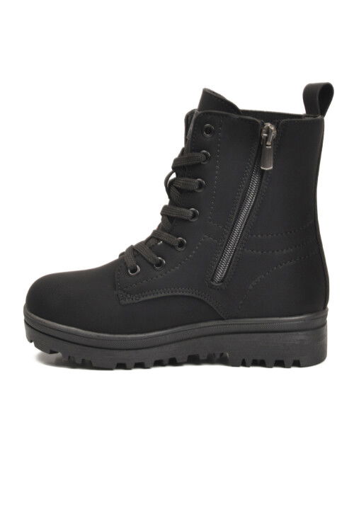 Siyah Zümrüt İçi Polarlı Kaymaz Taban Kız Çocuk Bot 23002 F