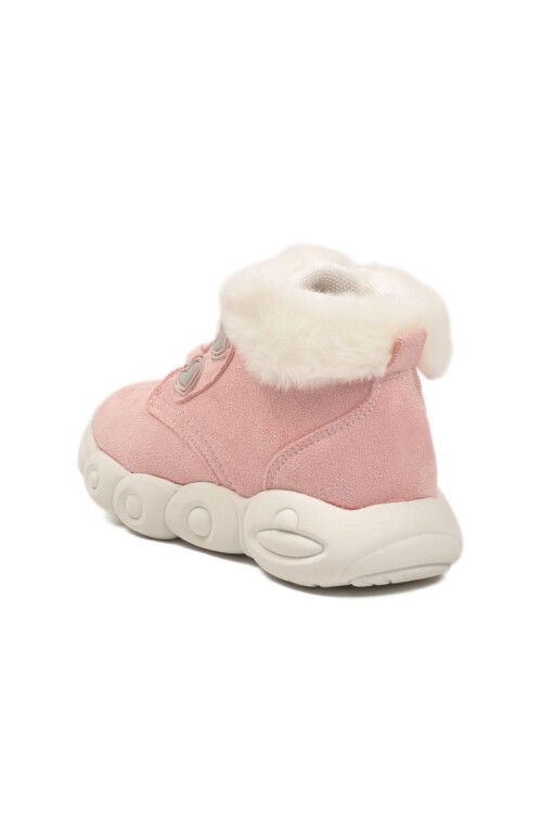 Somon Kilit Bağcıklı Hafif Desenli Kız Çocuk Bot Lici B