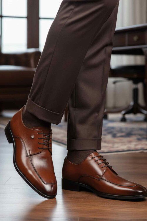 Taba Hakiki Deri Erkek Klasik Ayakkabı 3265 M