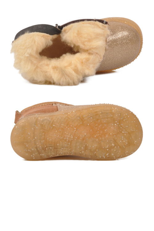 Taba Simli İçi Kürklü Fermuarlı Bebek Bot 1212 B