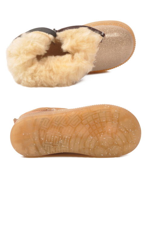 Taba Simli İçi Kürklü Soğuğa Dirençli Kız Çocuk Bot 1212 P